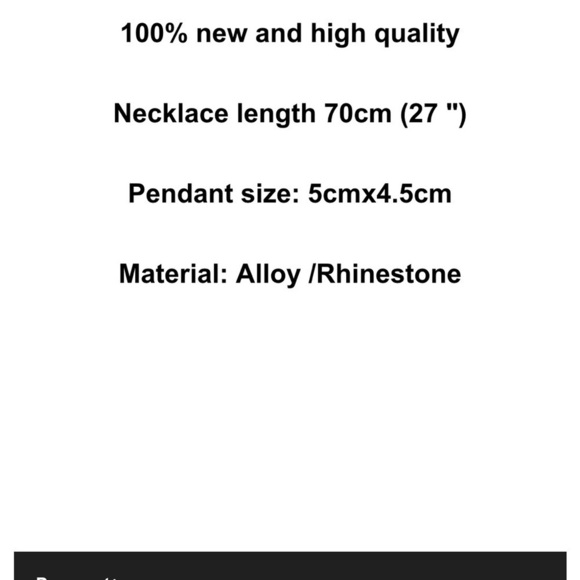 BETSEY JOHNSON GOLD ALLOY AND RHINESTONE BLACK PANTHER NECKLACE - Picture 5 of 5